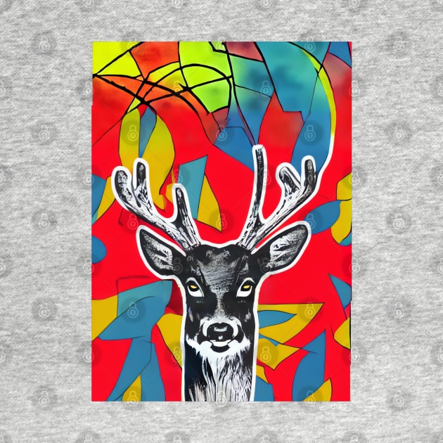 Realistic Deer in the Abstraction Forest by thejoyker1986